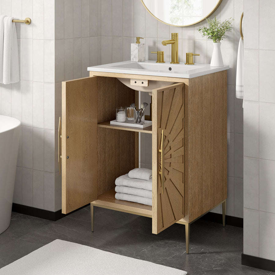 Briar 24" Bathroom Vanity in Oak White