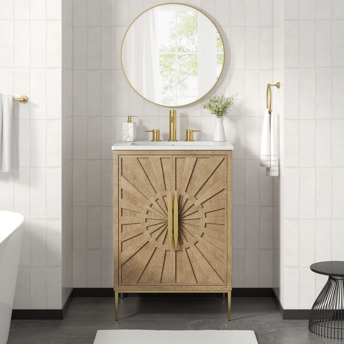 Briar 24" Bathroom Vanity in Oak White