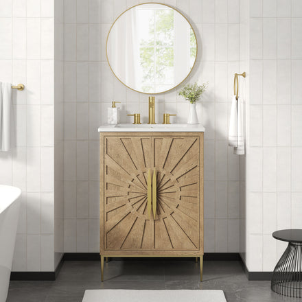 Awaken 24" Bathroom Vanity in Oak White