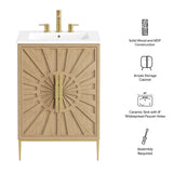 Briar 24" Bathroom Vanity in Oak White
