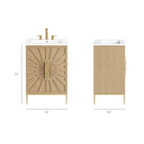Briar 24" Bathroom Vanity in Oak White