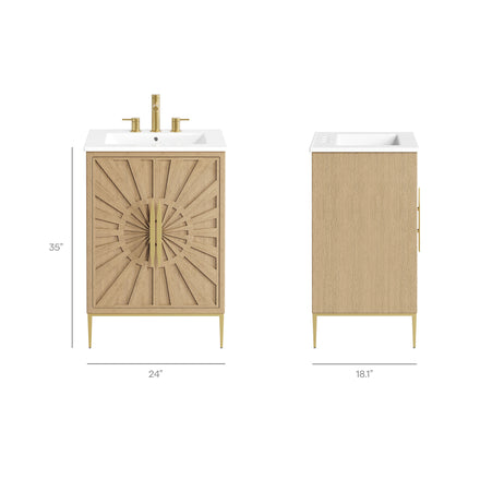 Awaken 24" Bathroom Vanity in Oak White