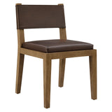 Bora Vegan Leather Dining Side Chair in Espresso