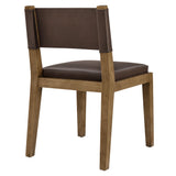 Bora Vegan Leather Dining Side Chair in Espresso