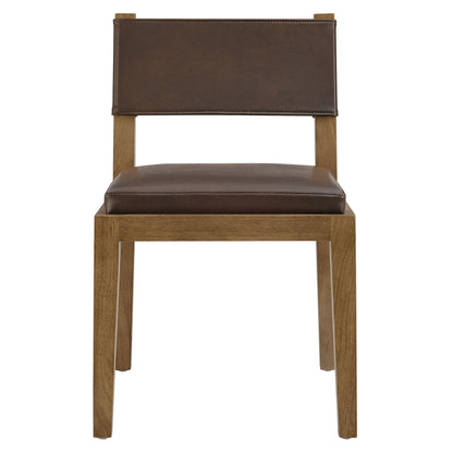 Calder Vegan Leather Dining Side Chair by Furniture for America