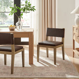 Bora Vegan Leather Dining Side Chair in Espresso
