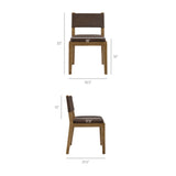 Bora Vegan Leather Dining Side Chair in Espresso