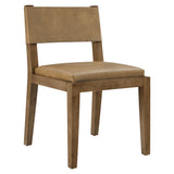 Bora Vegan Leather Dining Side Chair in Toast