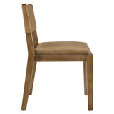 Bora Vegan Leather Dining Side Chair in Toast