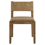 Bora Vegan Leather Dining Side Chair in Toast
