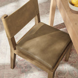 Bora Vegan Leather Dining Side Chair in Toast