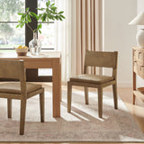 Bora Vegan Leather Dining Side Chair in Toast