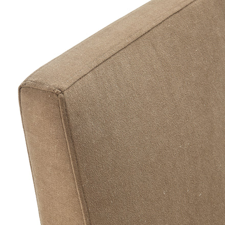 Tessera Upholstered Linen-Blend Slipcovered Dining Chair in Almond