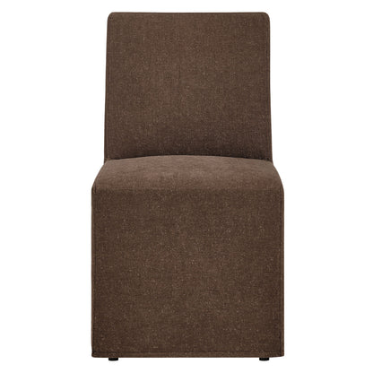 Tessera Upholstered Linen-Blend Slipcovered Dining Chair by Furniture for America