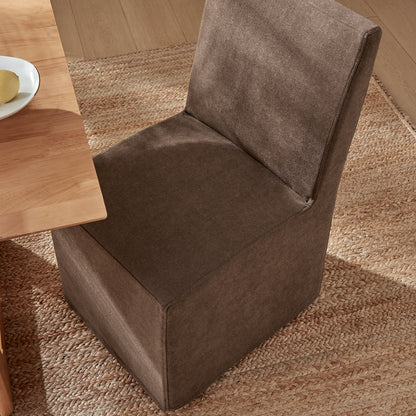 Tessera Upholstered Linen-Blend Slipcovered Dining Chair by Furniture for America