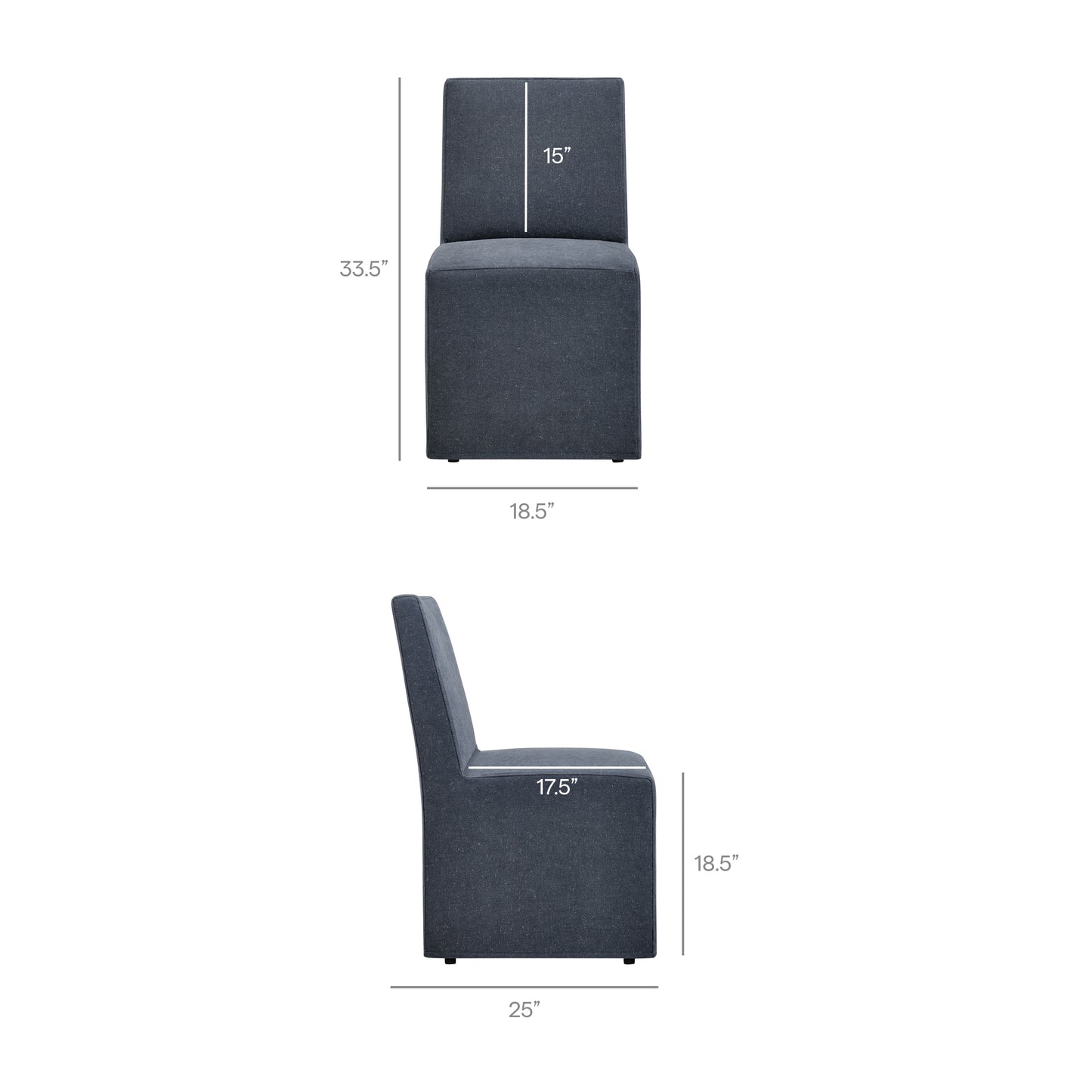 Tessera Upholstered Linen-Blend Slipcovered Dining Chair by Furniture for America