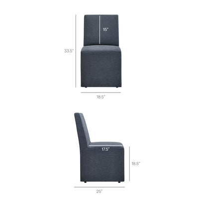 Tessera Upholstered Linen-Blend Slipcovered Dining Chair by Furniture for America