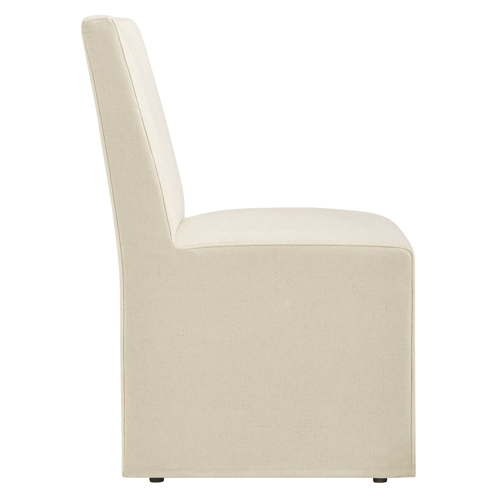 Tessera Upholstered Linen-Blend Slipcovered Dining Chair by Furniture for America
