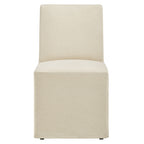 Tessera Upholstered Linen-Blend Slipcovered Dining Chair by Furniture for America