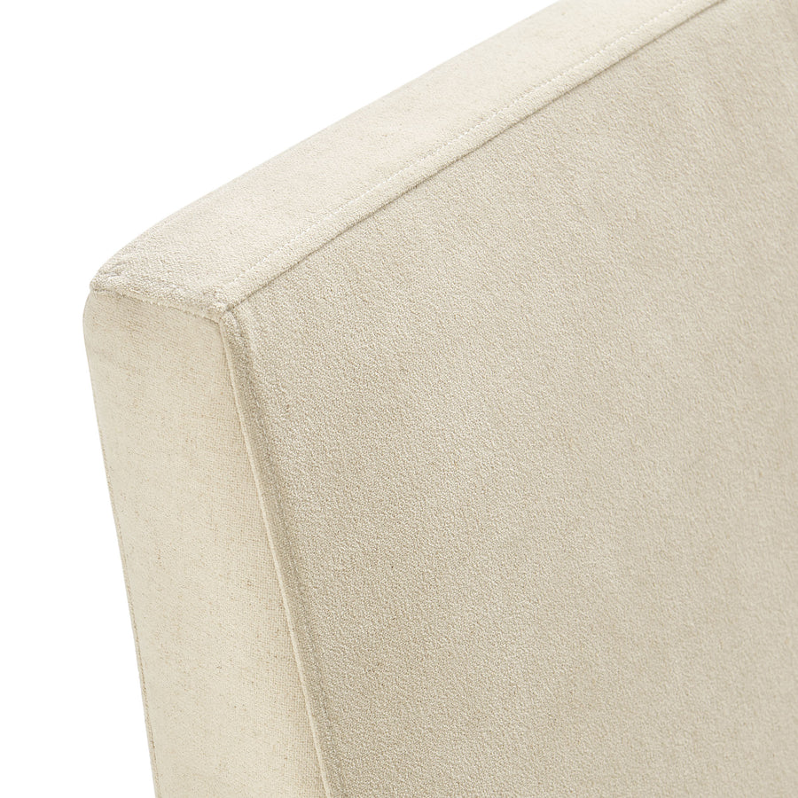 Yara Upholstered Linen-Blend Slipcovered Dining Chair in Linen