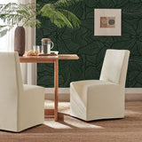 Yara Upholstered Linen-Blend Slipcovered Dining Chair in Linen