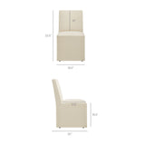 Yara Upholstered Linen-Blend Slipcovered Dining Chair in Linen