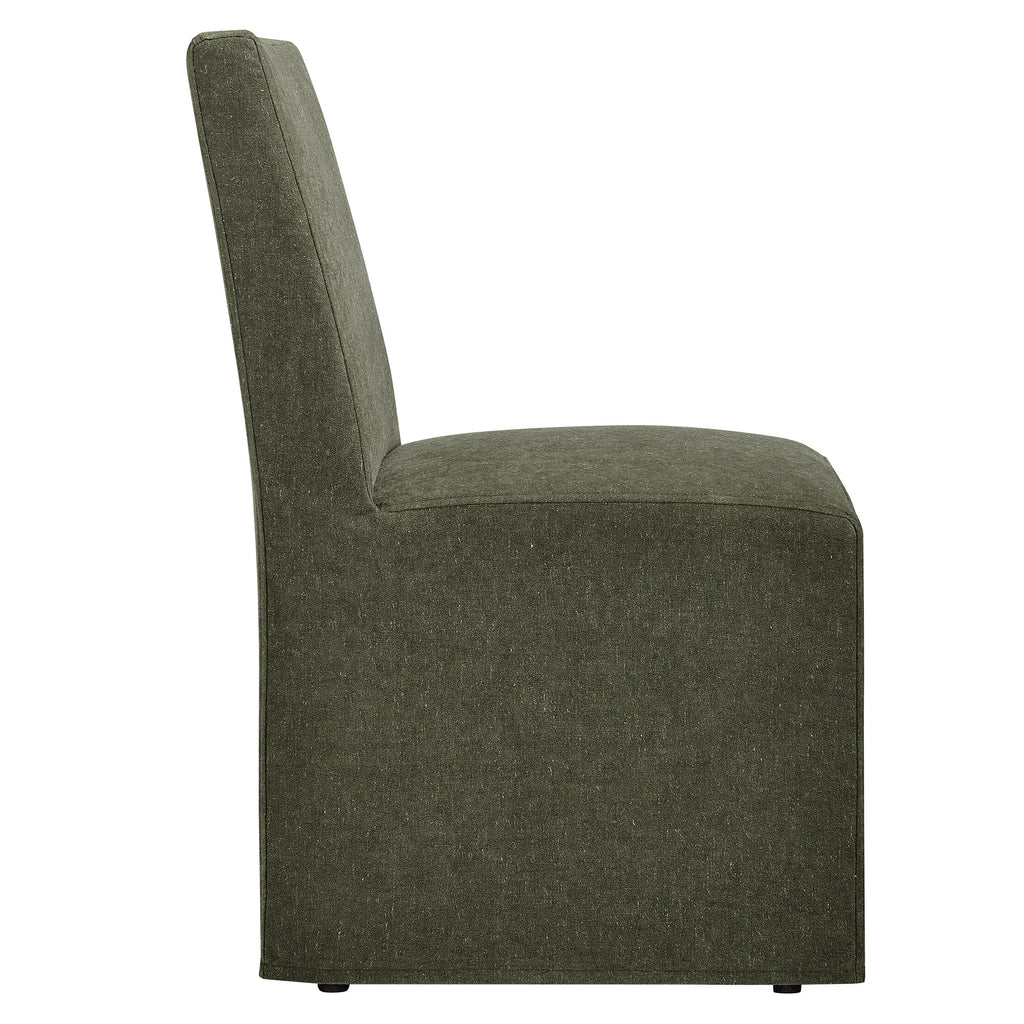 Tessera Upholstered Linen-Blend Slipcovered Dining Chair by Furniture for America