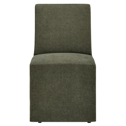 Tessera Upholstered Linen-Blend Slipcovered Dining Chair by Furniture for America