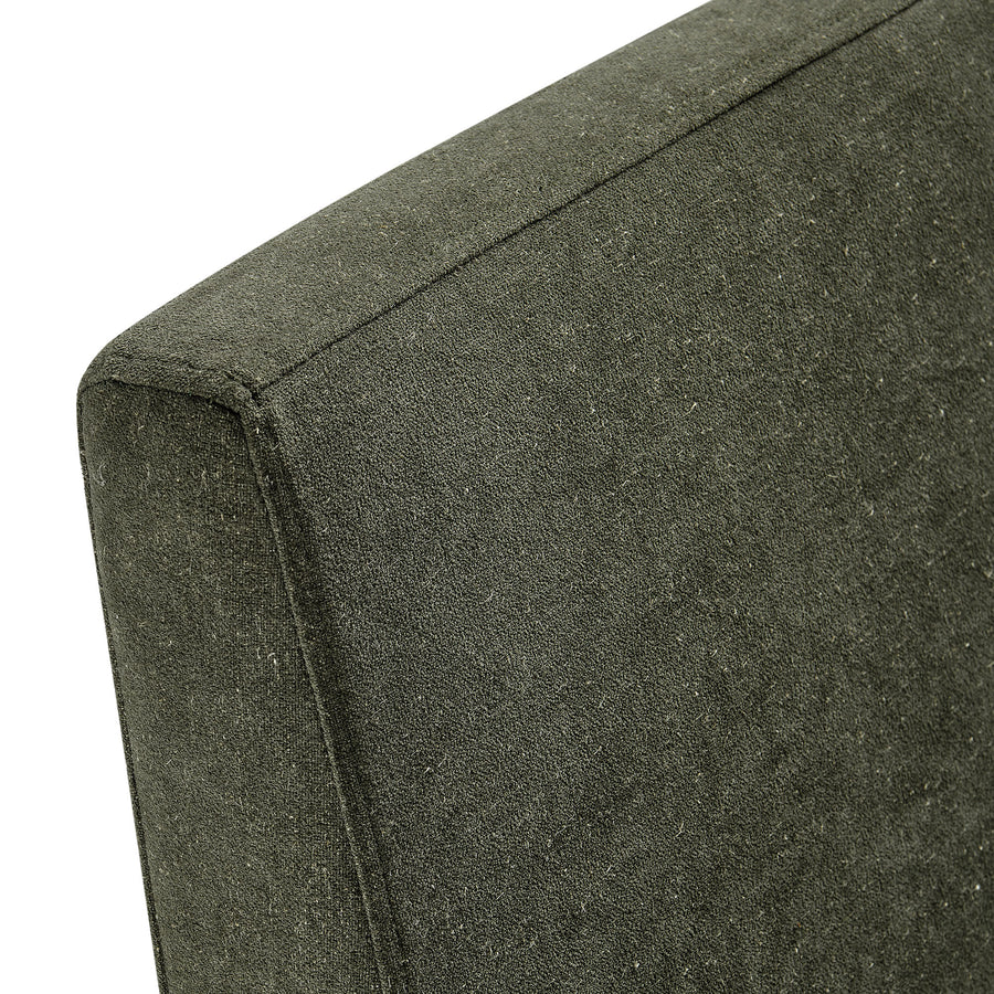 Yara Upholstered Linen-Blend Slipcovered Dining Chair in Sage