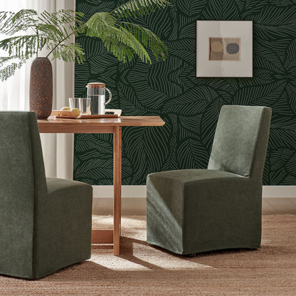 Tessera Upholstered Linen-Blend Slipcovered Dining Chair by Furniture for America