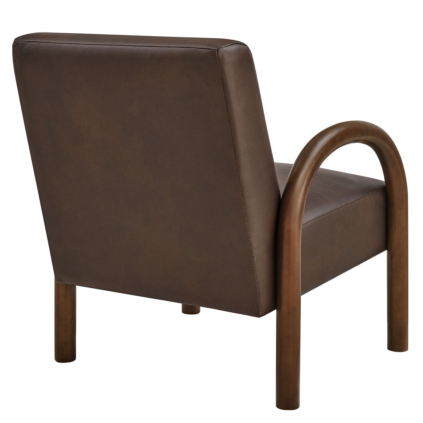 Gareth Faux Leather Upholstered Accent Chair in Espresso