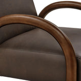 Gareth Faux Leather Upholstered Accent Chair in Espresso