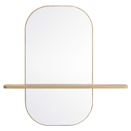 Solstice Large Oval Mirror in Oak