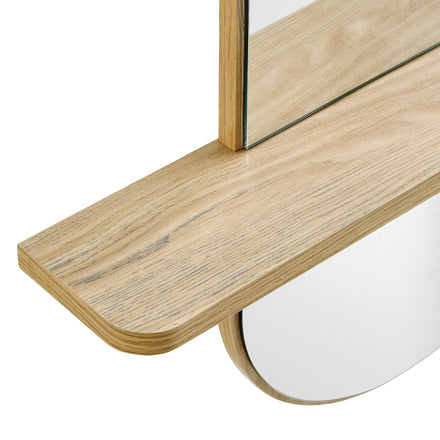 Solstice Large Oval Mirror in Oak
