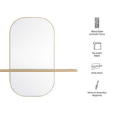 Ursa Large Oval Mirror in Oak