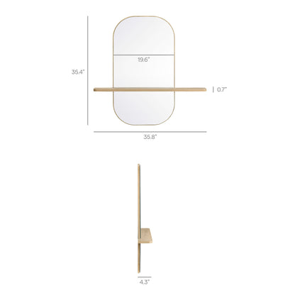 Solstice Large Oval Mirror by Furniture for America