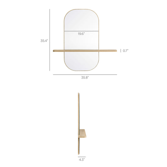 Solstice Large Oval Mirror by Furniture for America