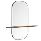 Ursa Large Oval Mirror in Walnut