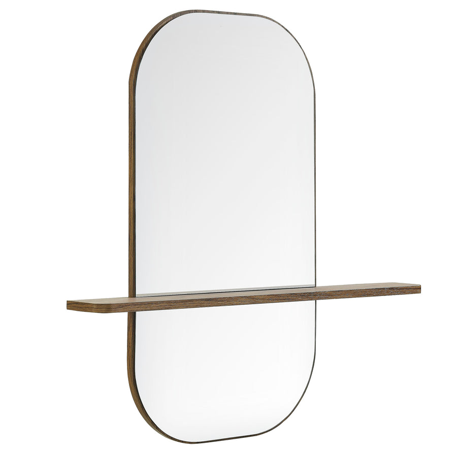 Ursa Large Oval Mirror in Walnut