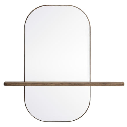 Solstice Large Oval Mirror in Walnut