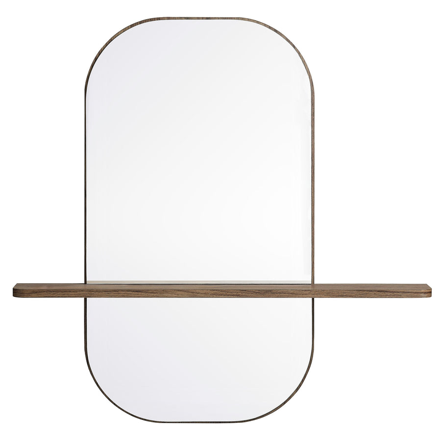 Ursa Large Oval Mirror in Walnut
