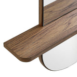 Ursa Large Oval Mirror in Walnut