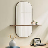 Ursa Large Oval Mirror in Walnut