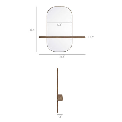 Solstice Large Oval Mirror by Furniture for America