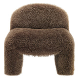 Comillas Faux Fur Accent Chair in Brown