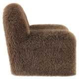 Comillas Faux Fur Accent Chair in Brown