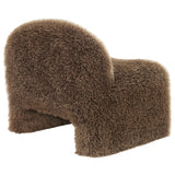 Comillas Faux Fur Accent Chair in Brown