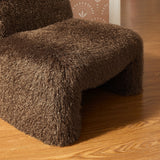 Comillas Faux Fur Accent Chair in Brown