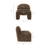Comillas Faux Fur Accent Chair in Brown