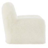 Comillas Faux Fur Accent Chair in White